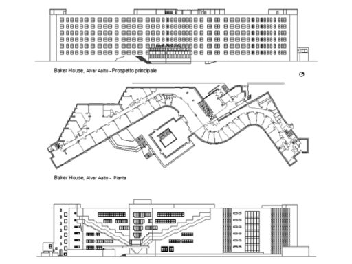 MIT Baker House Dormitory dwg.