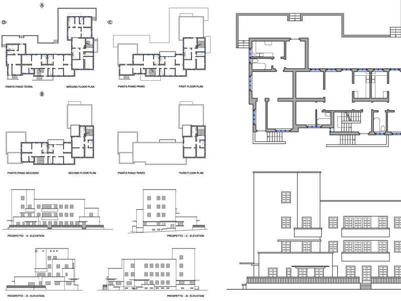 Casa n. 31-32 nel quartiere Weissenhof. Scala 1:100