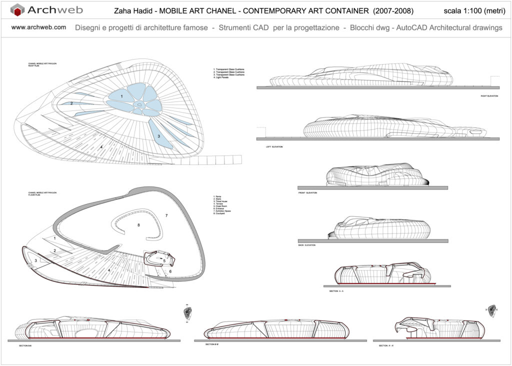 Chanel Mobile Art Pavilion - Drawing dwg - Archweb