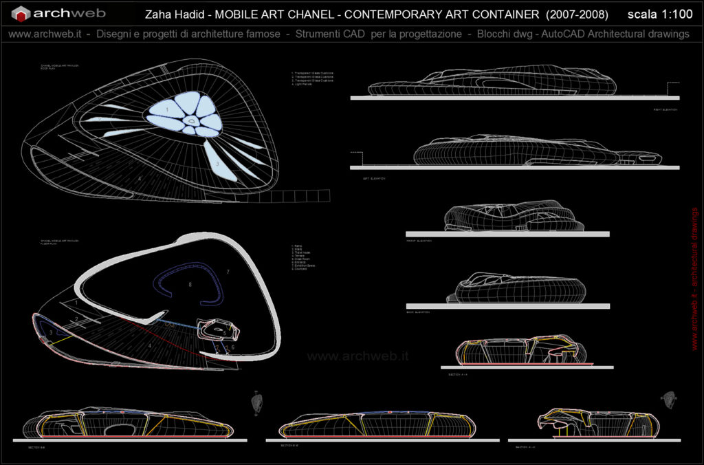 Chanel Mobile Art Pavilion - Drawing cad - Archweb