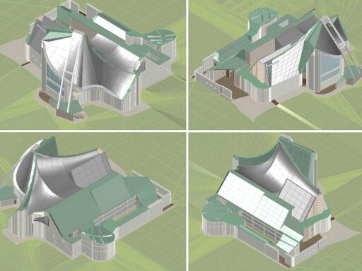 Chiesa dell'Autostrada del Sole 3D dwg