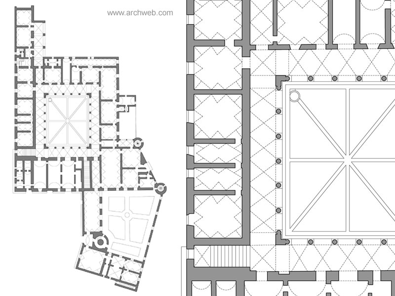 Ducal Palace of Urbino dwg plan