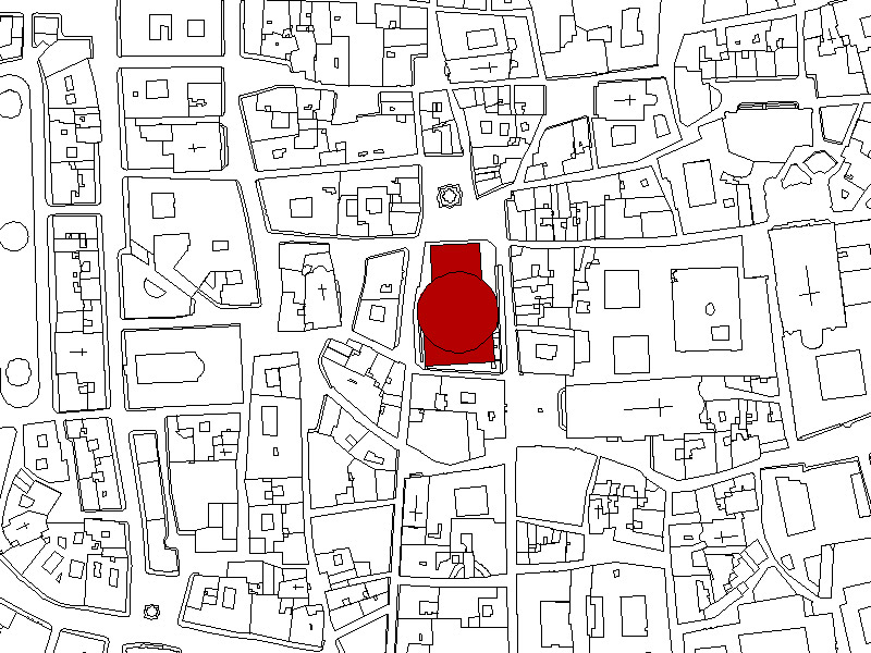 Planimetria urbana del Pantheon in dwg