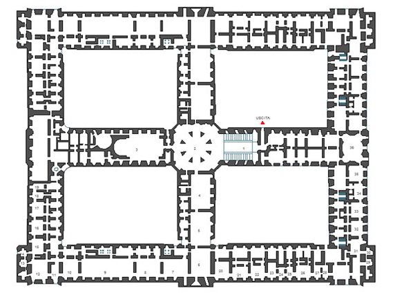 Royal Palace of Caserta dwg plan.
