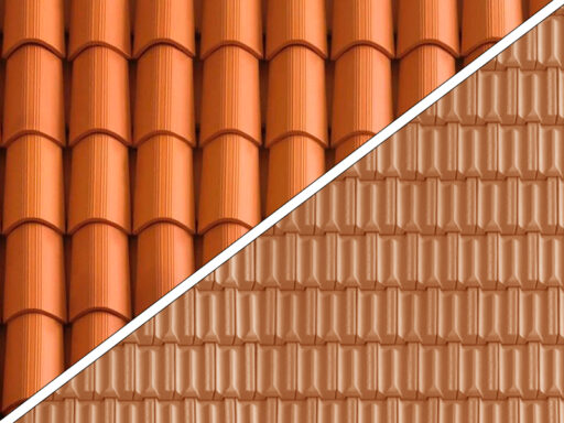 Textures of roof tiles