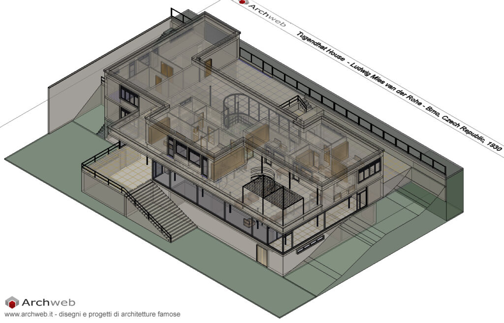 Tugendhat 3d model autocad