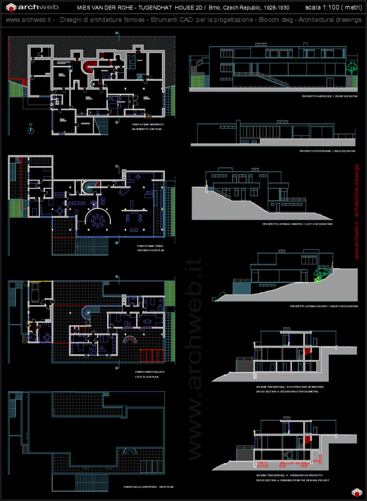 Tugendhat House autocad_plan