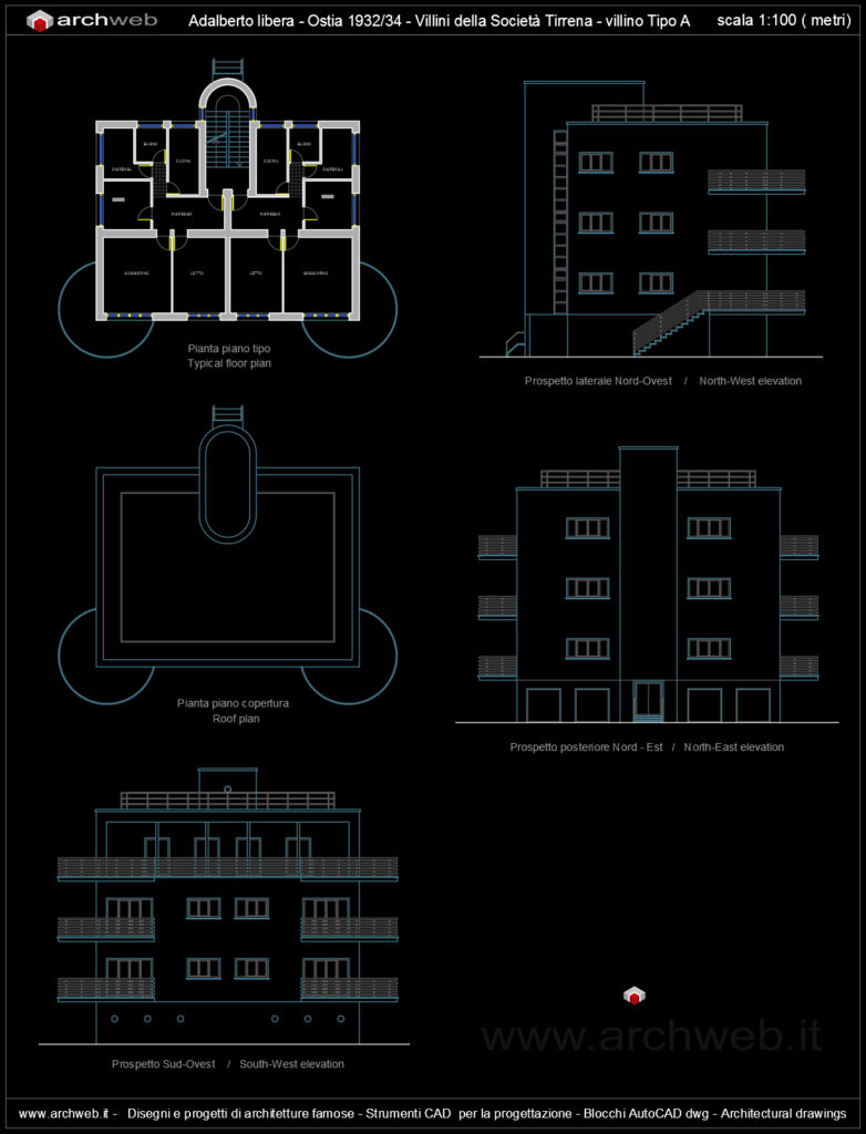 Villino ostia tipo_A_Autocad