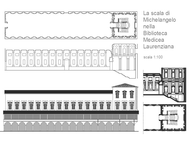 Michelangelo staircase in the Laurentian Library