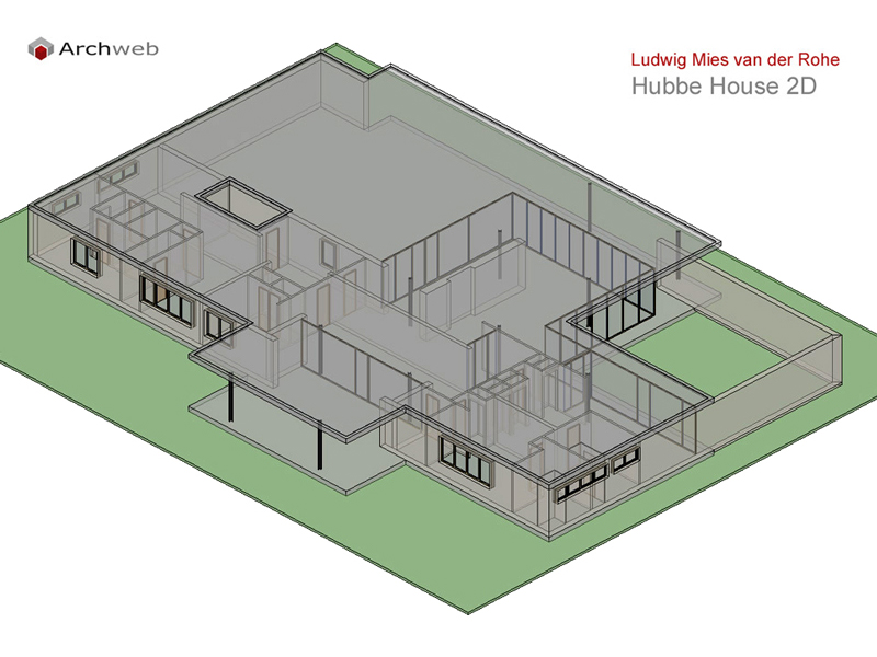 Hubbe House 3D dwg model.