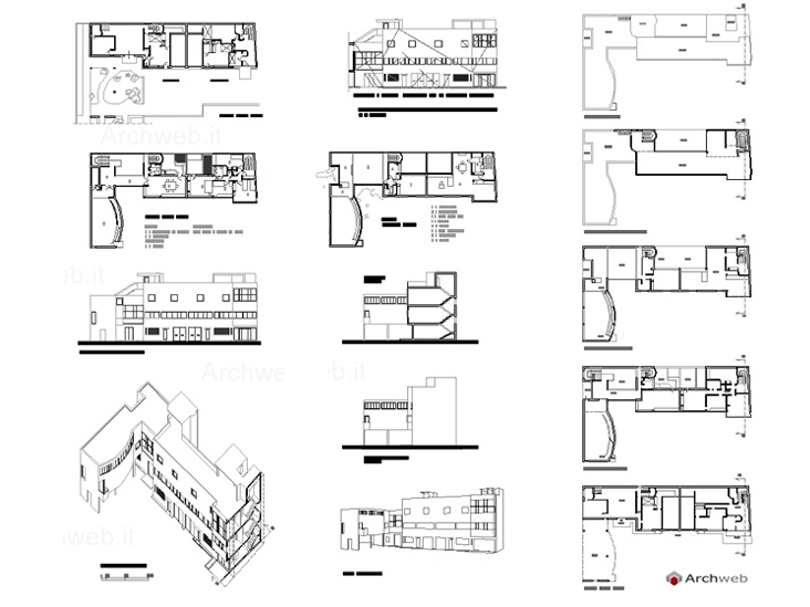 Maison La Roche - Jeanneret 2D dwg plan