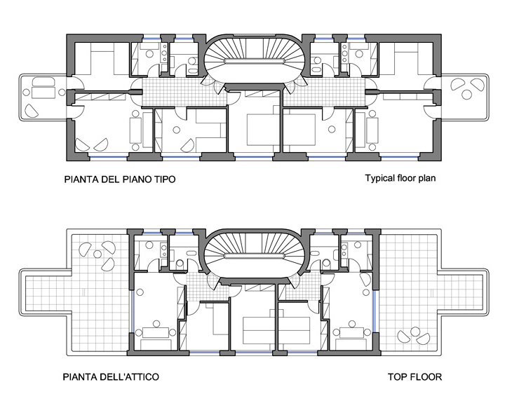 Villa Ostia type C dwg plan
