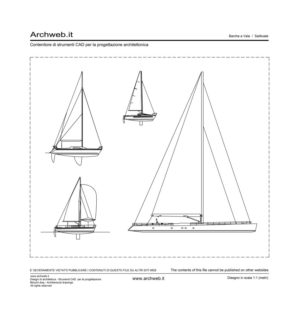 Barche a vela dwg Archweb