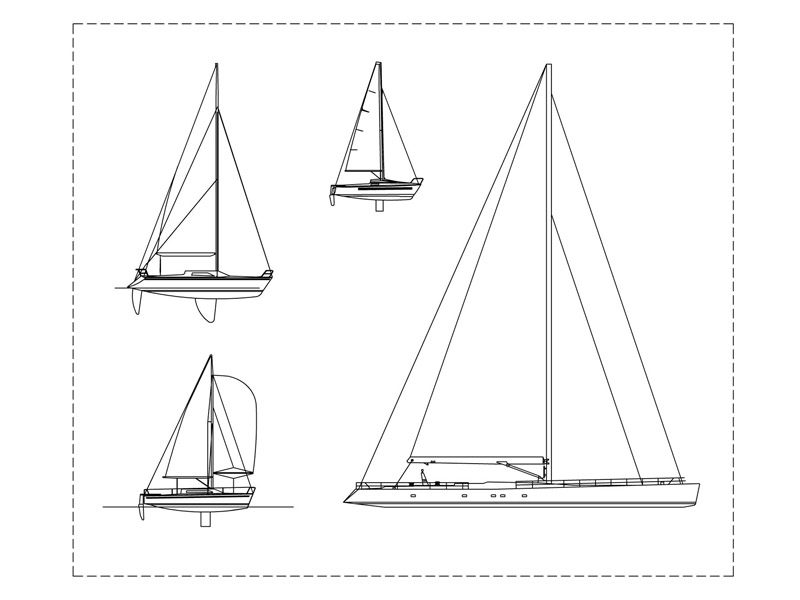 Sailboats dwg preview Archweb