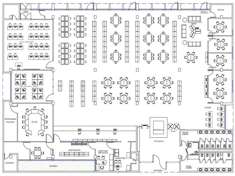 Library 02 preview Archweb dwg plan