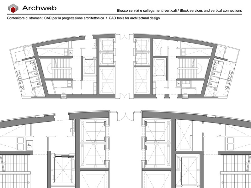 Lift block services stairs 01 preview plan dwg Archweb