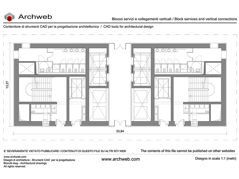 Lift block service stairs 11 preview dwg plan Archweb