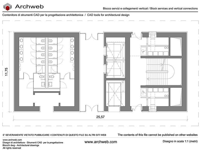 Lift block service stairs 12 preview plan dwg Archweb