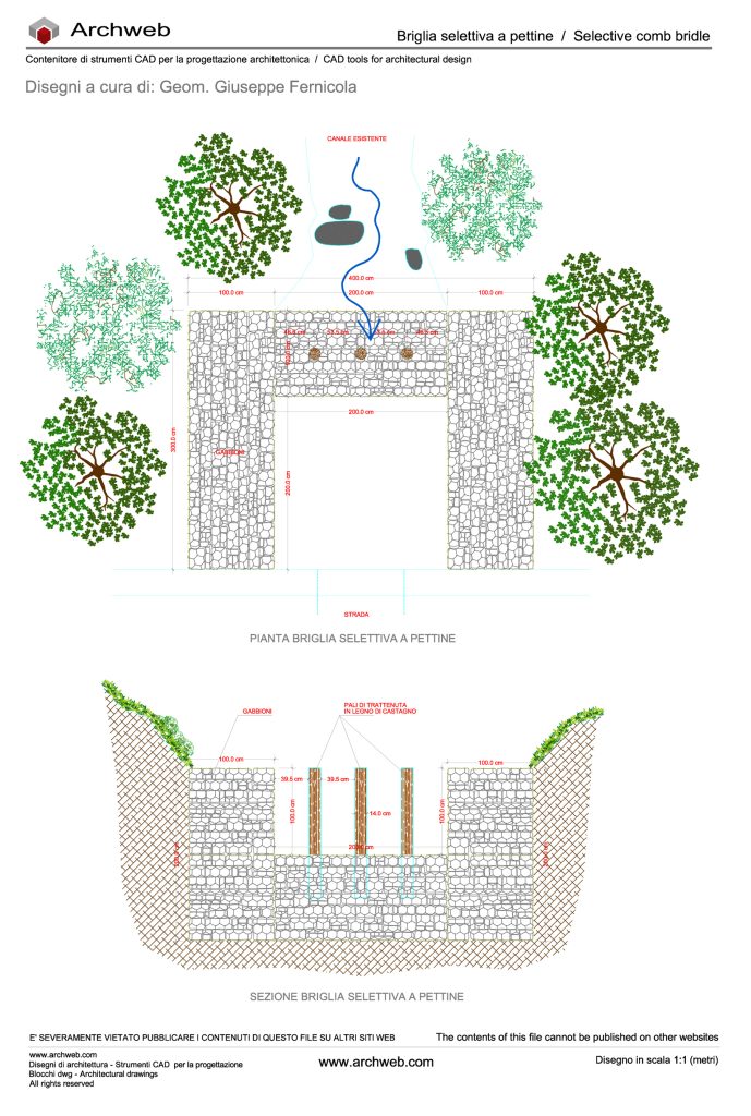 Briglia selettiva a pettine 01 dwg Archweb