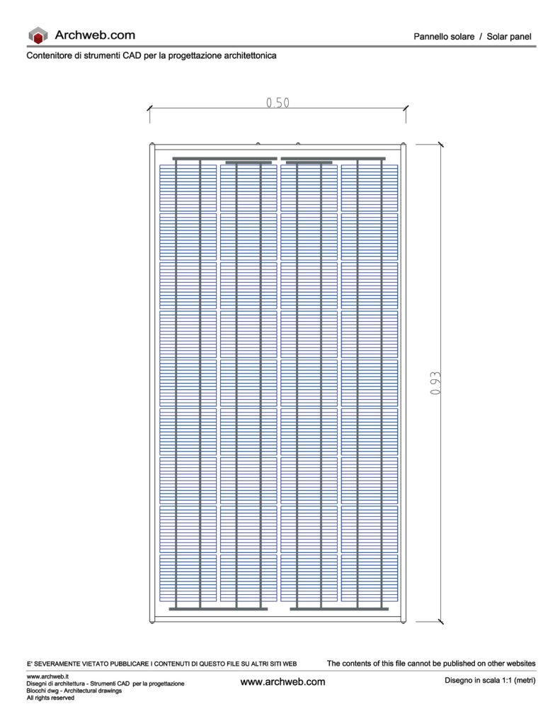 Pannello solare dwg 01 cad Archweb