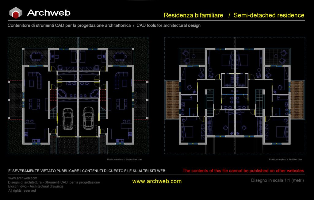 Residenza bifamiliare 13 CAD dwg