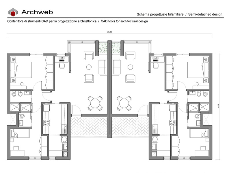 House for two families 17 plan