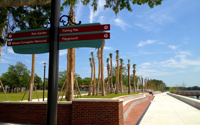 Signage in public parks and gardens.