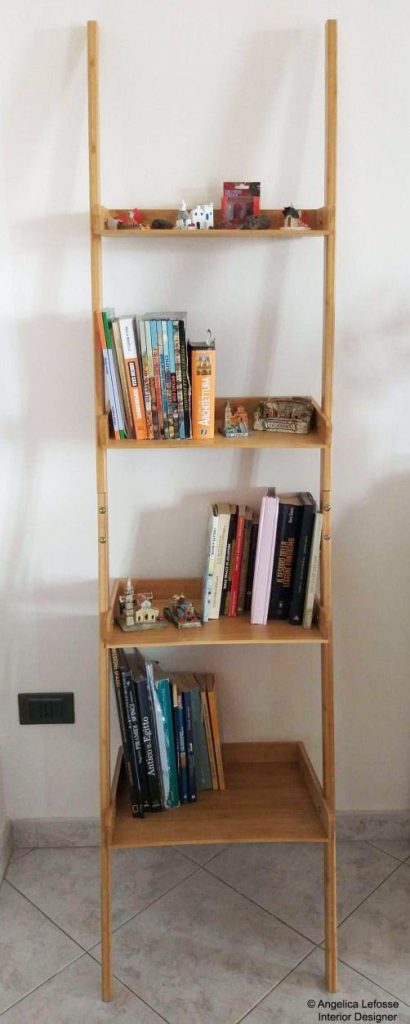 Wall-staircase photo bookcase
