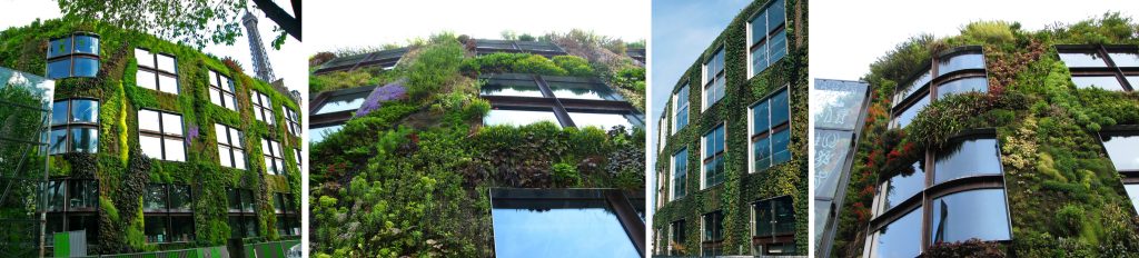 Museo del Quai Branly, progettato dall'architetto Jean Nouvel, e caratterizzato dalla sua tipica parete vegetale, opera di Patrick Blanc. 