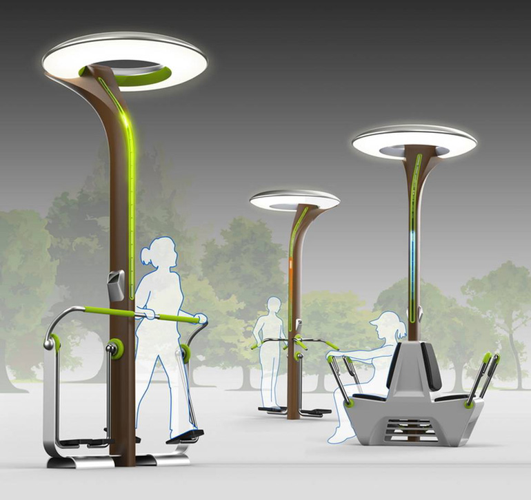 Esempio di lampioni urbani: ENERGYME Led Street Lamp by Dido Studio