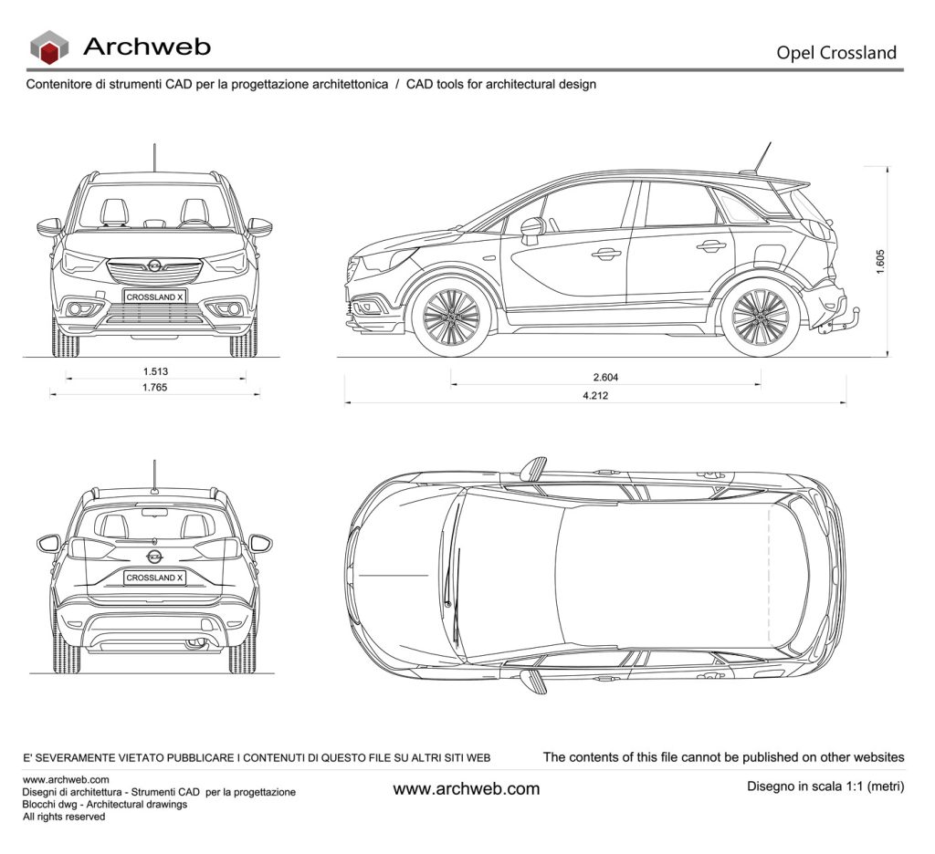 Opel Crossland X dwg Archweb