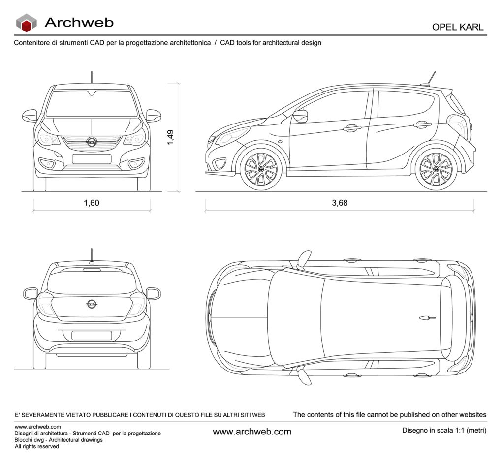 Opel Karl dwg Archweb