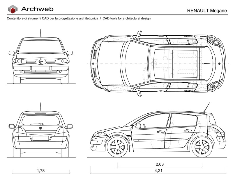 Renault Megane 2008 dwg preview Archweb
