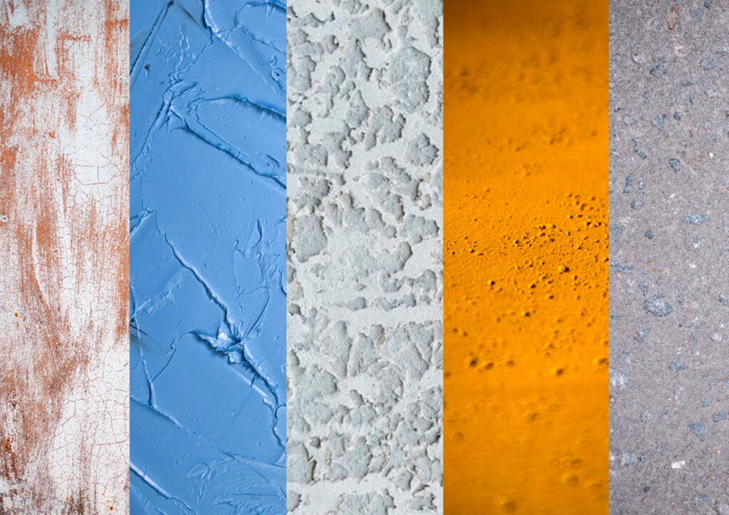 Examples of walls with textured paint