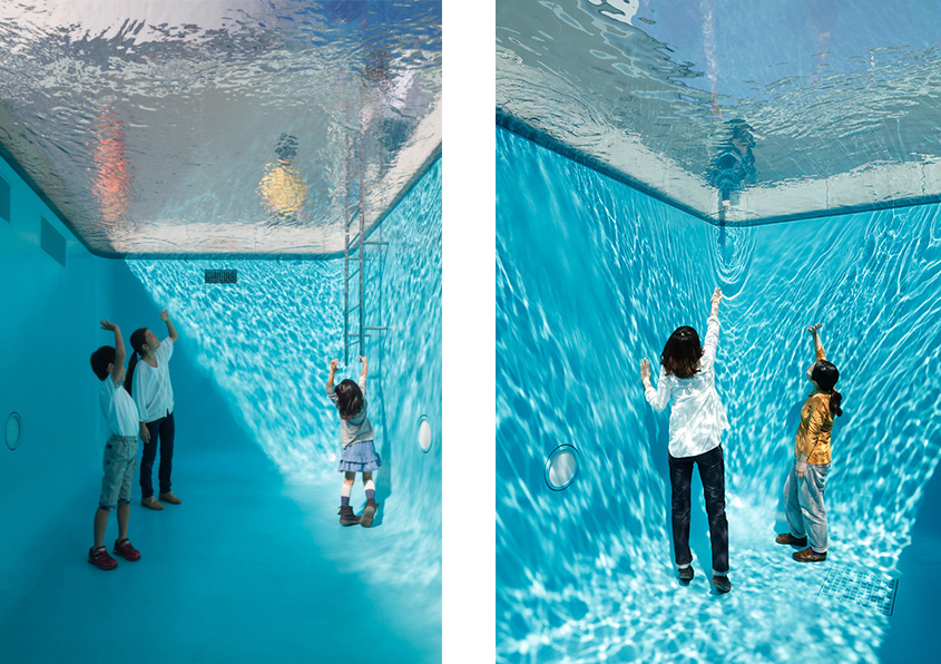 "Swimming Pool" by Leandro Erlich - Installation at the Museum of 21st Century Contemporary Art in downtown Kanazawa