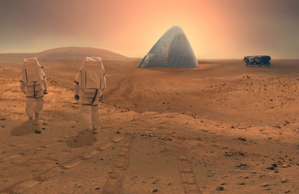 Space architecture. Mars Ice House. Image courtesy of cloudsao.com