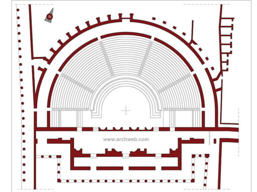 Grand Theatre in Pompei dwg