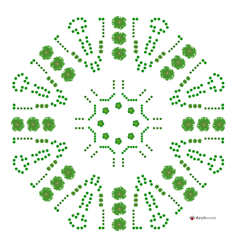 Giardino pubblico 09 dwg layout alberi Archweb