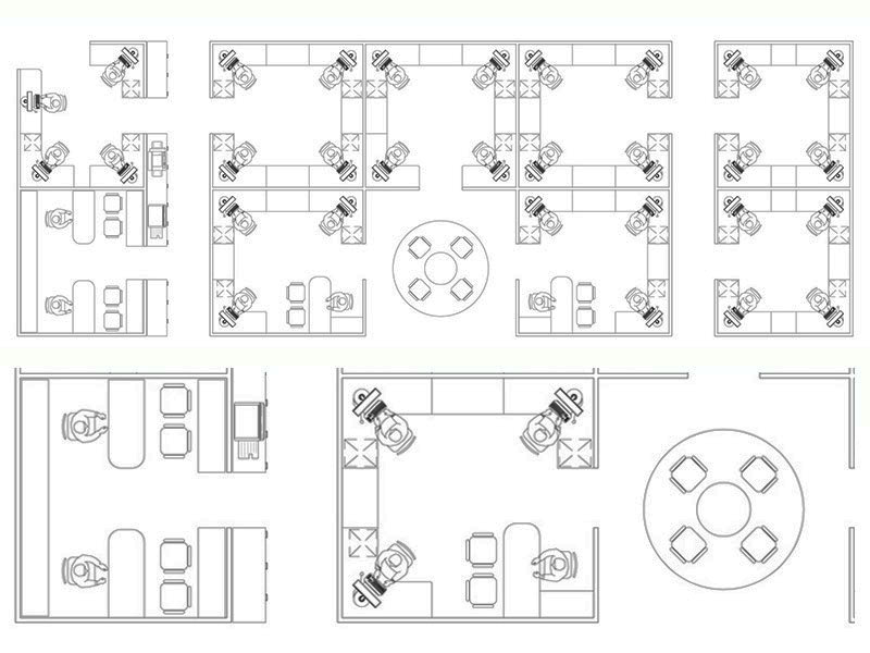 Postazioni lavoro 21 anteprima dwg Archweb