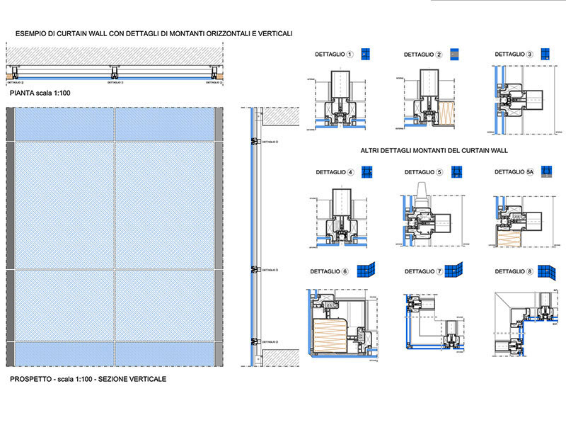 Facciata vetro strutturale 02 anteprima dwg Archweb