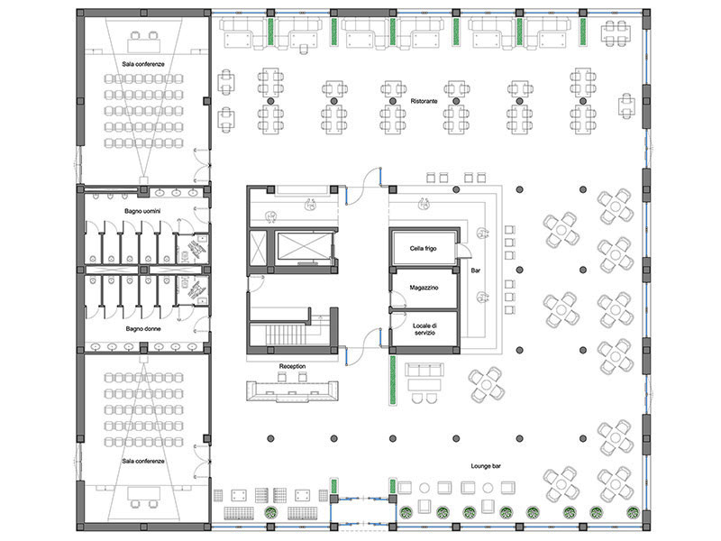 Ristorante Hotel 02 anteprima dwg Archweb