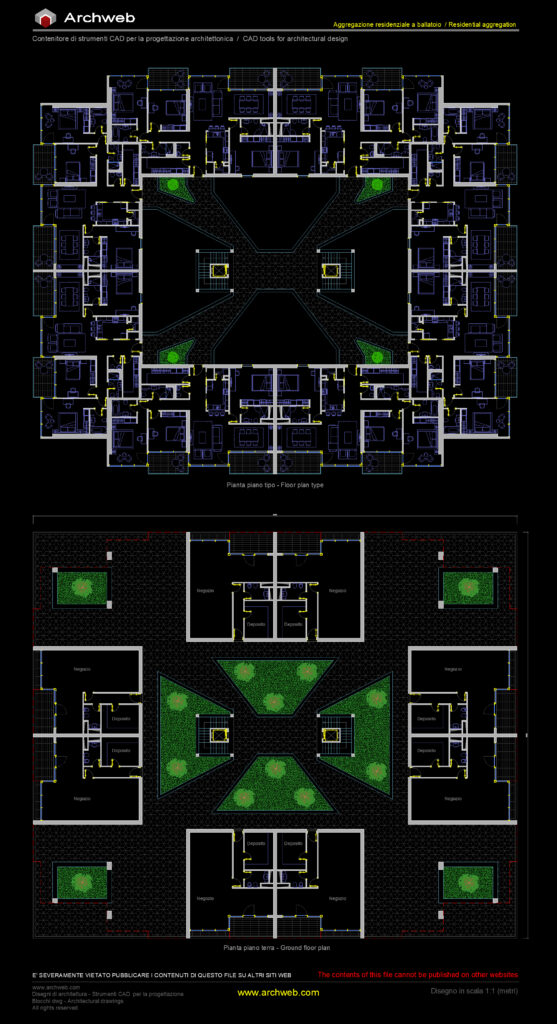 Block houses 01 each Archweb