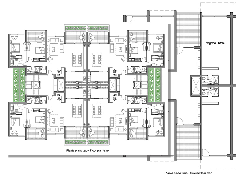 Palazzina residenziale 09 anteprima dwg Archweb
