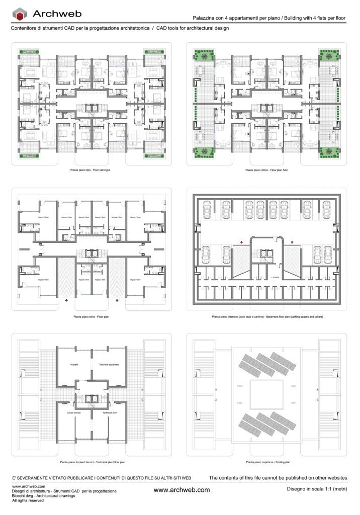 Palazzina residenziale 10 dwg Archweb