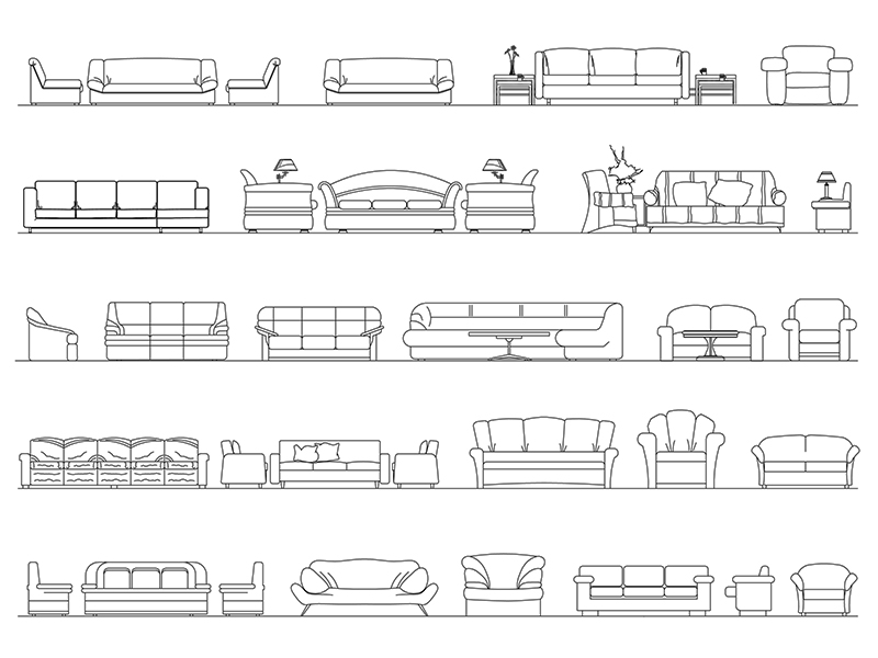 Divani-sofas 01 anteprima dwg Archweb
