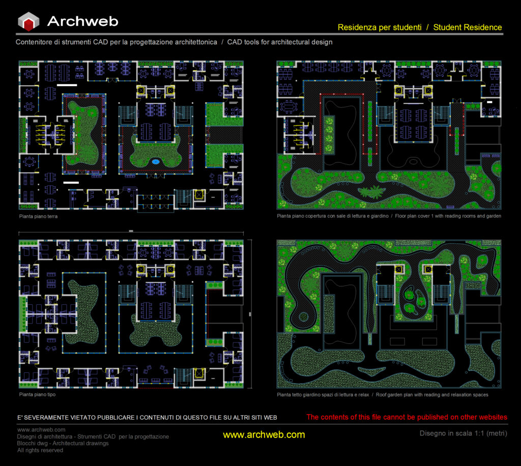 Residenza studenti 01 cad Archweb