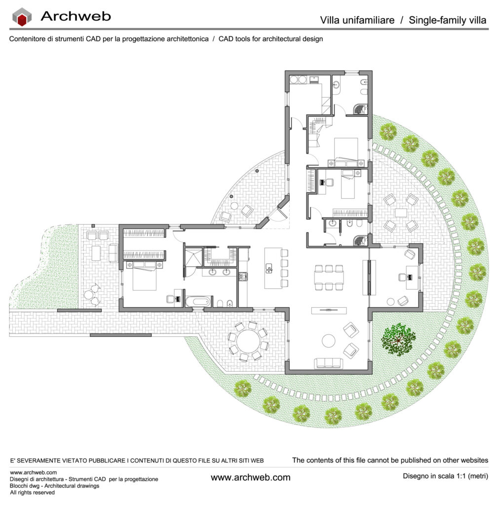 Schema progetto villa 11 dwg Archweb