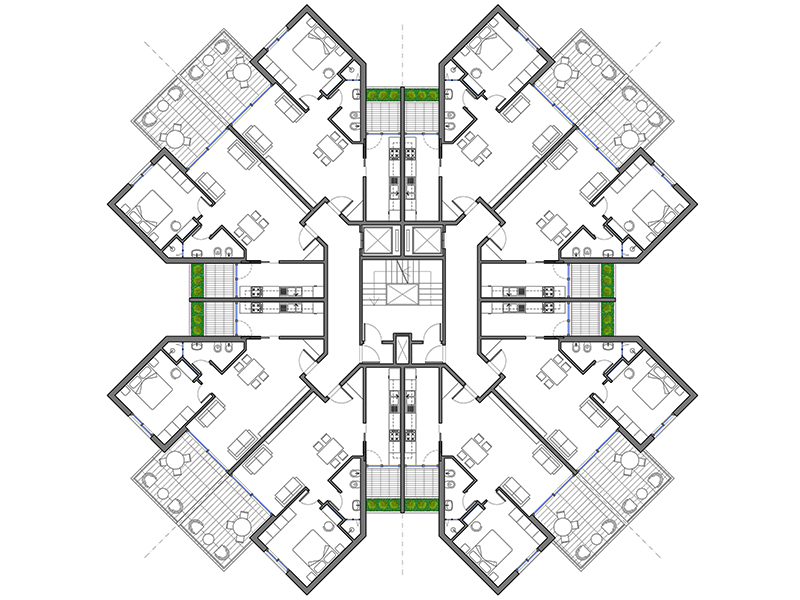 Torre appartamenti dwg 01 anteprima Archweb