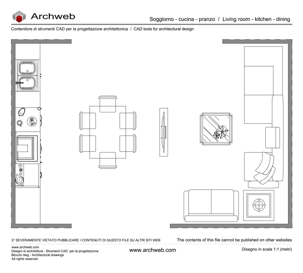 Zona giorno dwg 03 pianta Archweb