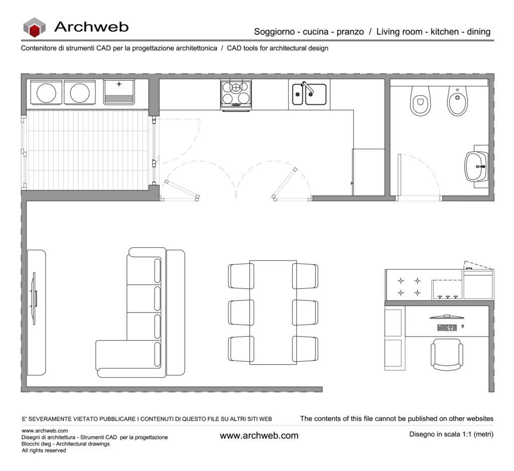 Zona giorno dwg 05 pianta Archweb